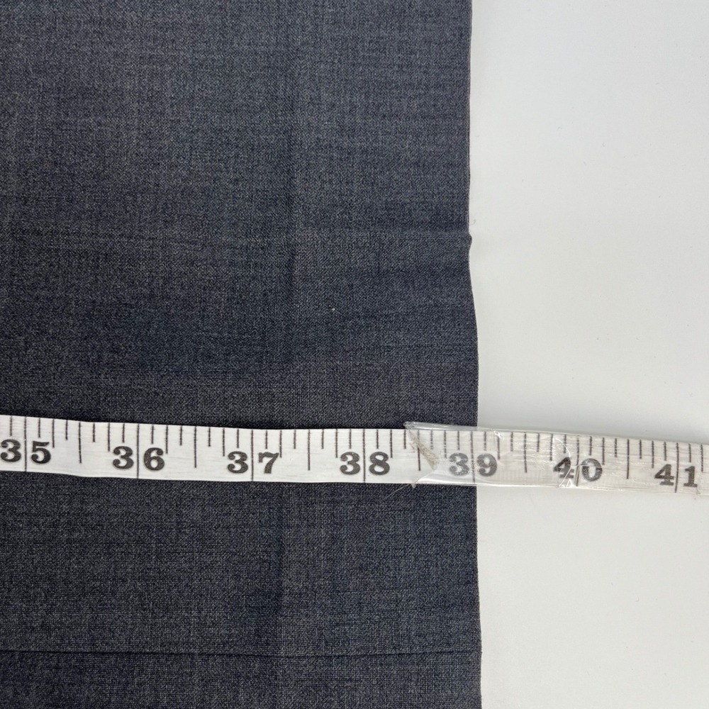 Theory Max 2 Wool Blend Charcoal Gray Dress Pant Flat Front Trousers Made in USA - Picture 6 of 8